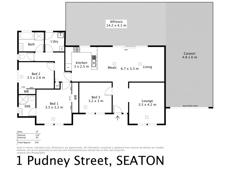 1 Pudney Street, Seaton SA 5023 Floorplan