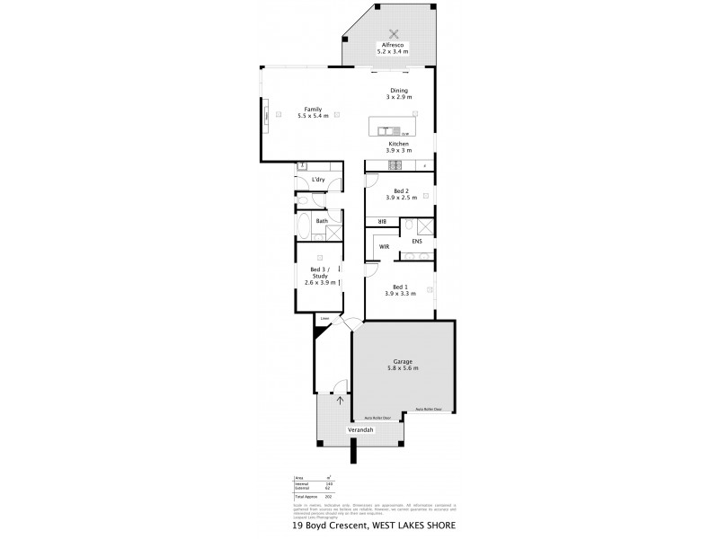 19 Boyd Crescent, West Lakes Shore SA 5020 Floorplan