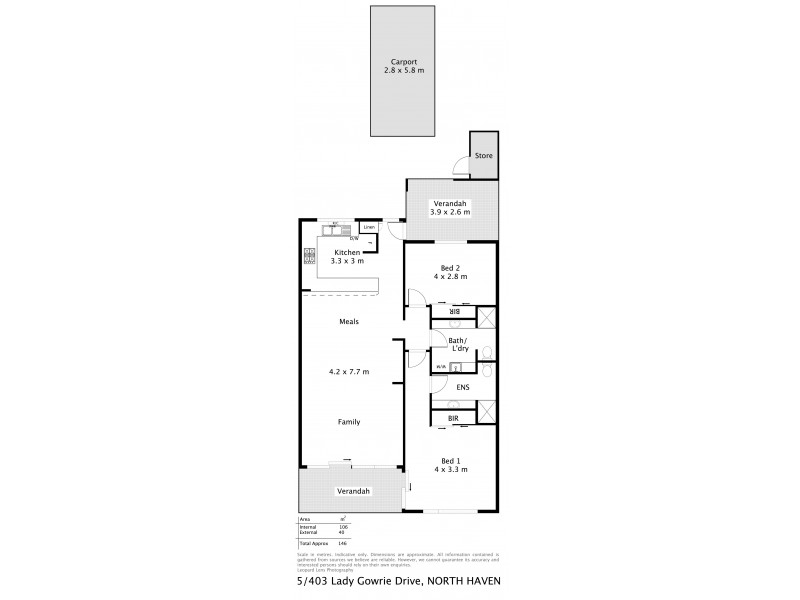 5/403 Lady Gowrie Drive, North Haven SA 5018 Floorplan
