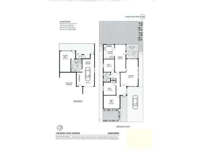 15B BONA VISTA AVENUE, Maroubra NSW 2035 Floorplan