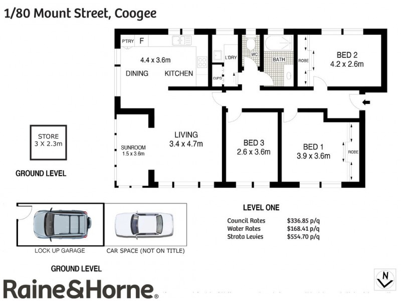1/80 Mount Street, Coogee NSW 2034 Floorplan