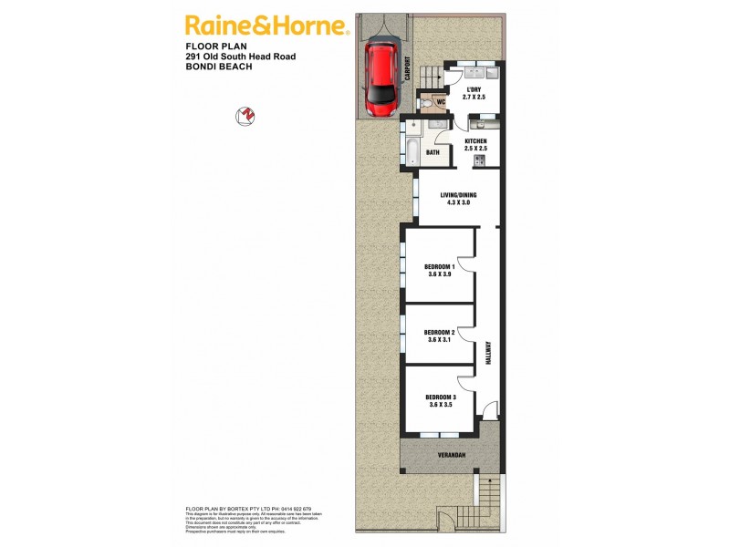 291 Old South Head Road (Enter via Simpson Street), Bondi Beach NSW 2026 Floorplan
