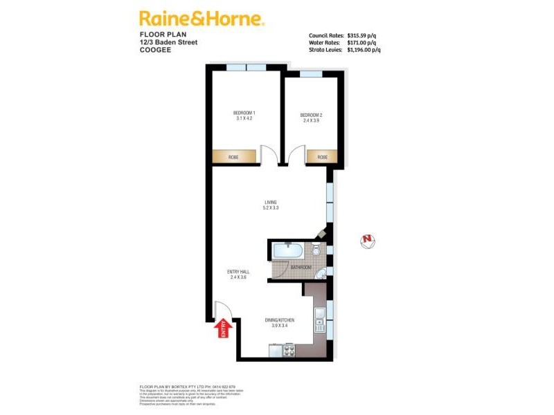 12/3 BADEN STREET, Coogee NSW 2034 Floorplan