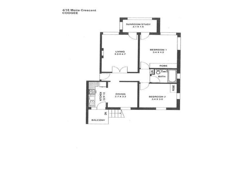 4/18 MOIRA CRESCENT, Randwick NSW 2031 Floorplan