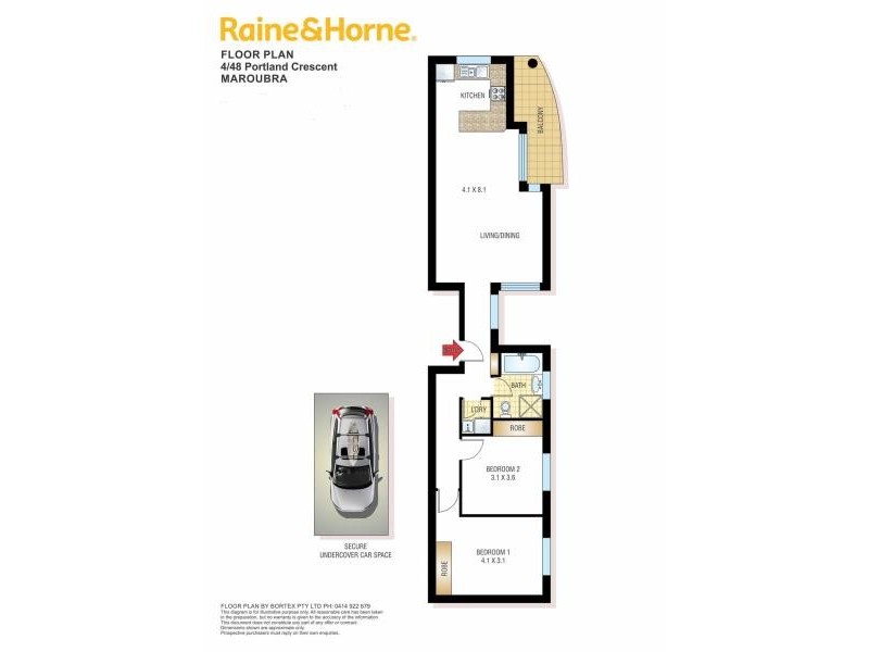 4/48 PORTLAND CRESCENT, Maroubra NSW 2035 Floorplan