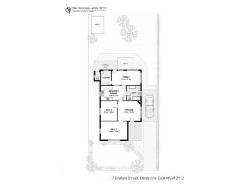 7 BRABYN STREET, Denistone East NSW 2112 Floorplan