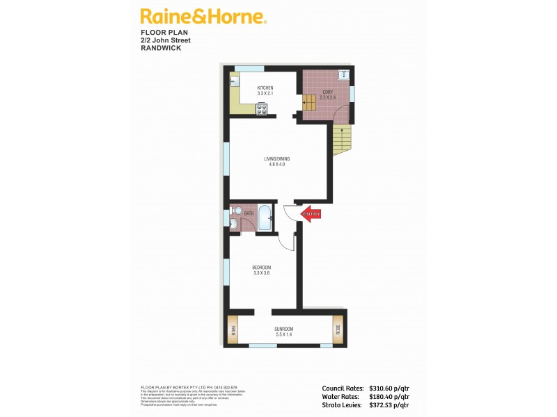 2/2 John Street, Randwick NSW 2031 Floorplan