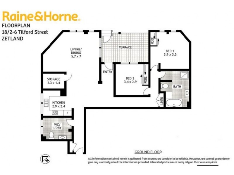18/2-6 TILFORD STREET, Zetland NSW 2017 Floorplan