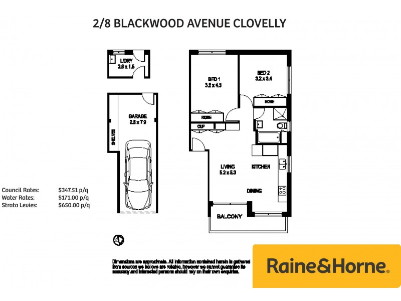 2/8 Blackwood Avenue, Clovelly NSW 2031 Floorplan