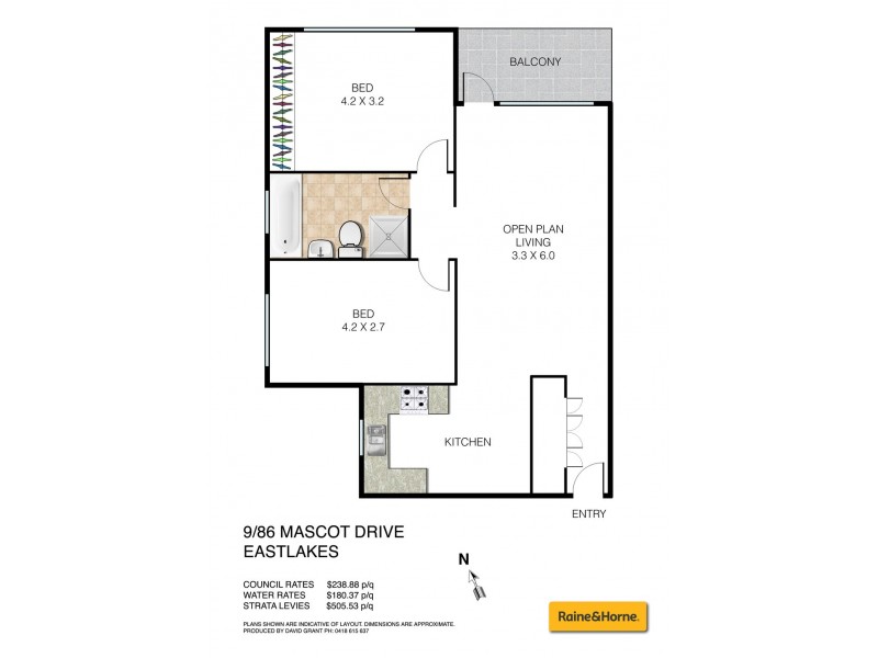 9/86 Mascot Drive, Eastlakes NSW 2018 Floorplan