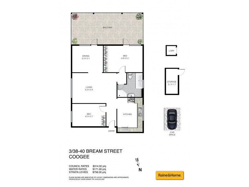 3/38-40 Bream Street, Coogee NSW 2034 Floorplan