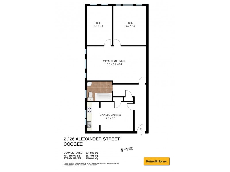 2/26 Alexander Street, Coogee NSW 2034 Floorplan