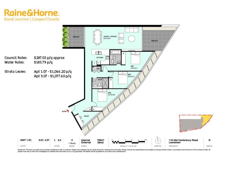 1.07/118 Old Canterbury Road, Lewisham NSW 2049 Floorplan