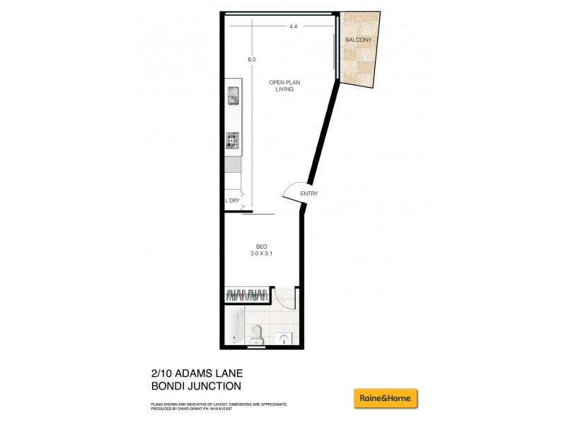 2/10 Adams Lane, Bondi Junction NSW 2022 Floorplan