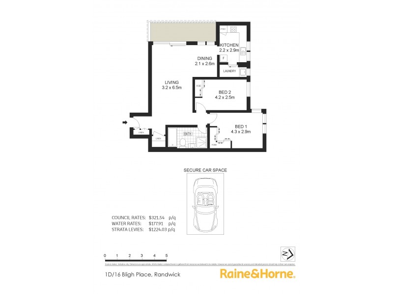 1D/16 Bligh Place, Randwick NSW 2031 Floorplan