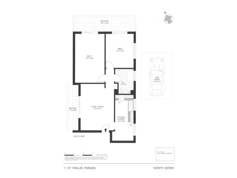 1/37 WALLIS PARADE, North Bondi NSW 2026 Floorplan