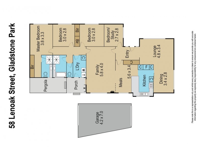 58 Lenoak Street, Gladstone Park VIC 3043 Floorplan