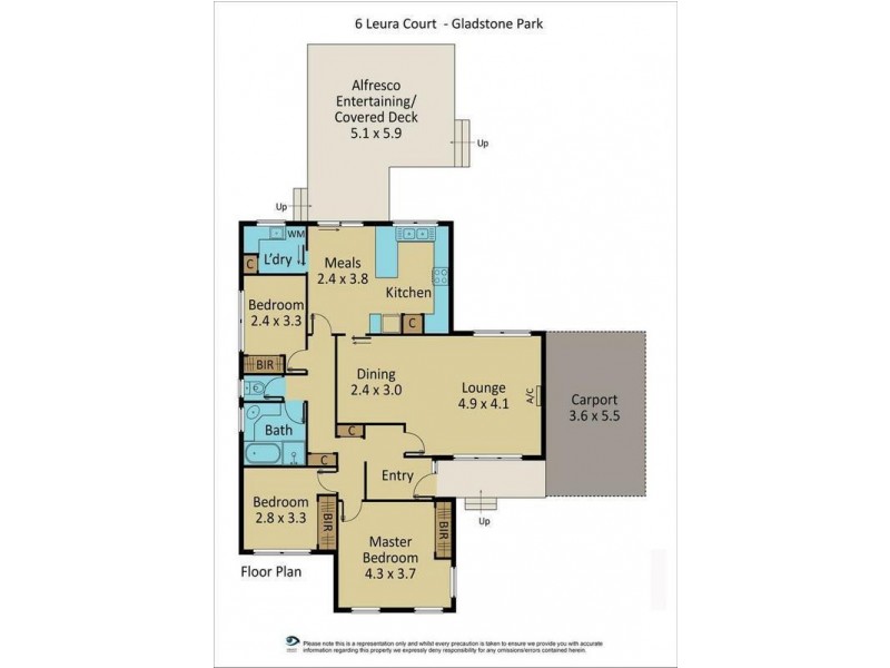 6 Leura Court, Gladstone Park VIC 3043 Floorplan