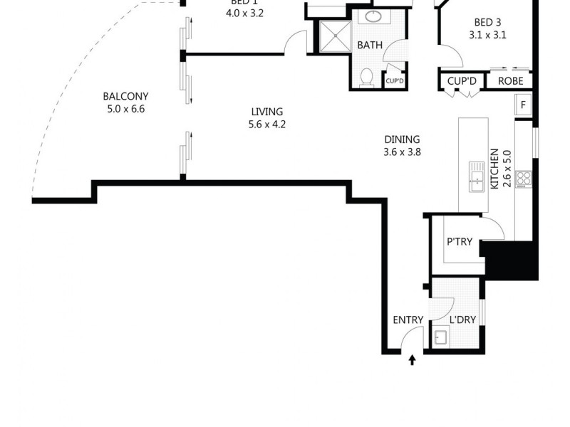 904/151-173 Sturt Street, Townsville City QLD 4810 Floorplan