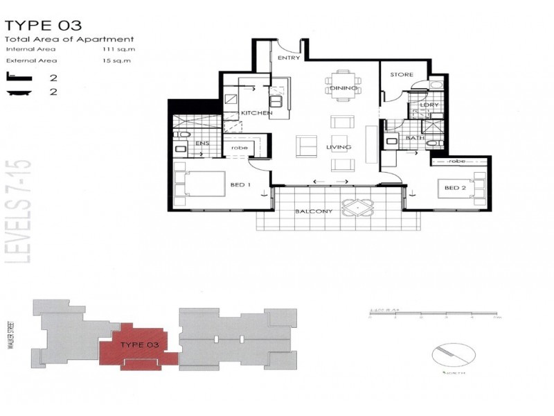 8.03/122 Walker Street, Townsville City QLD 4810 Floorplan