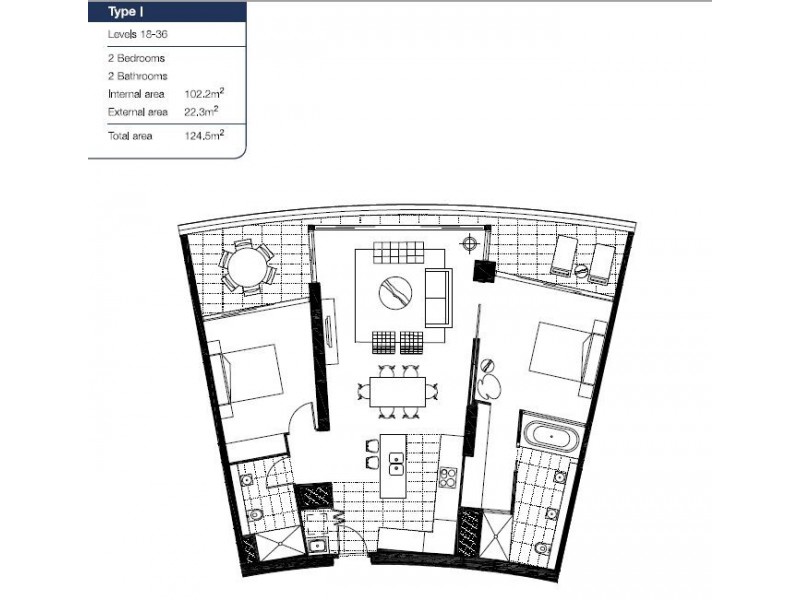 3403/1 ORACLE BOULEVARD, Broadbeach QLD 4218 Floorplan