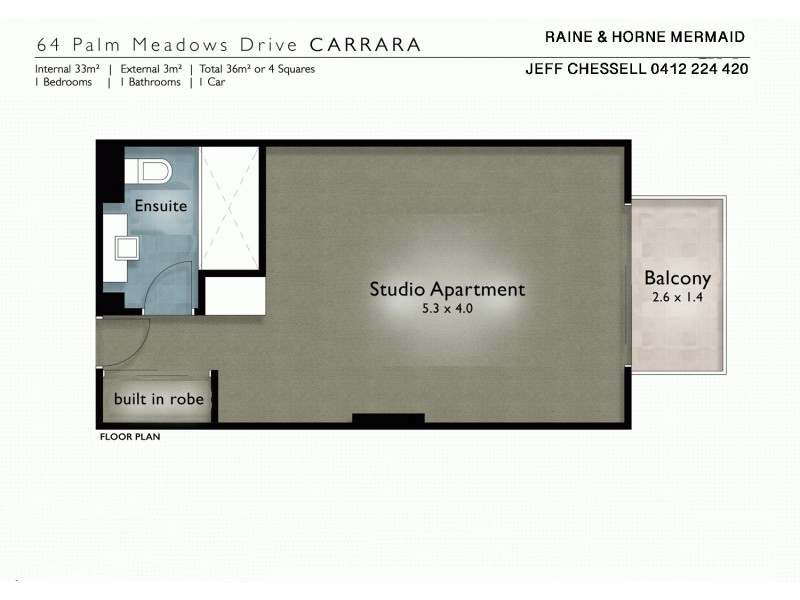 181/64 PALM MEADOWS DRIVE, Carrara QLD 4211 Floorplan