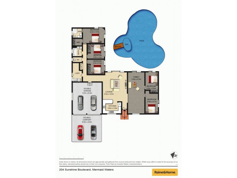 204 Sunshine Boulevard, Mermaid Waters QLD 4218 Floorplan