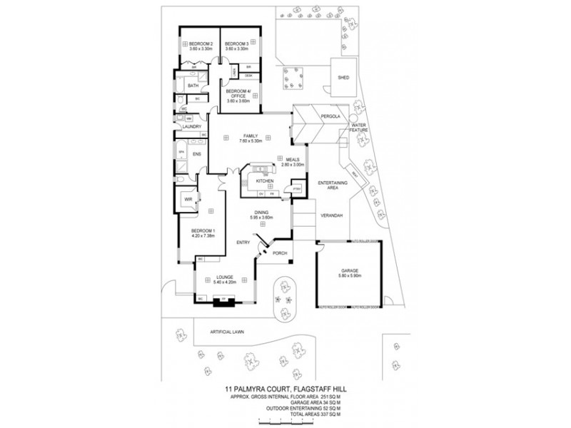 11 Palmyra Court, Flagstaff Hill SA 5159 Floorplan