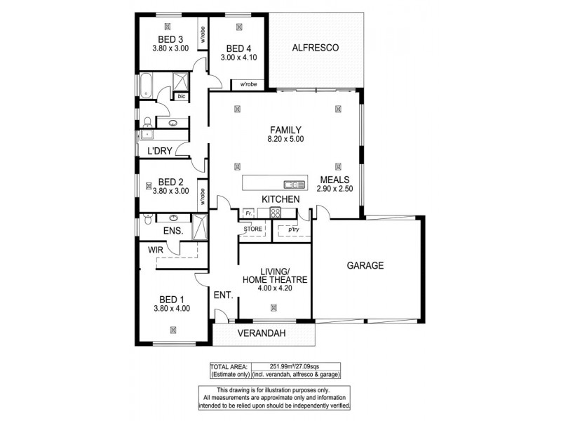 1B Horseshoe Drive, Aberfoyle Park SA 5159 Floorplan