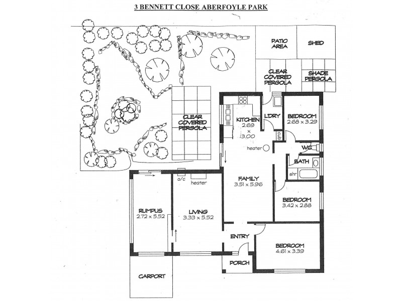 3 Bennett Close, Aberfoyle Park SA 5159 Floorplan