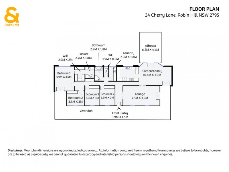 34 Cherry Lane, Robin Hill NSW 2795 Floorplan