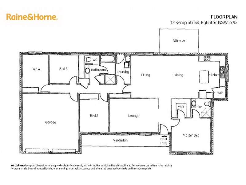 13 Kemp Street, Eglinton NSW 2795 Floorplan