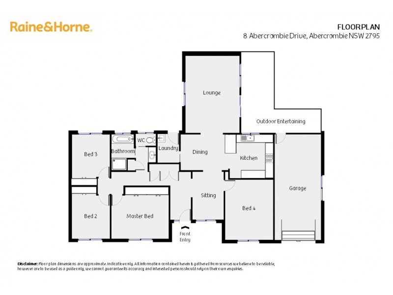 8 Abercrombie Drive, Abercrombie NSW 2795 Floorplan