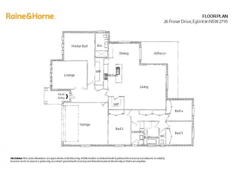 26 Fraser Drive, Eglinton NSW 2795 Floorplan