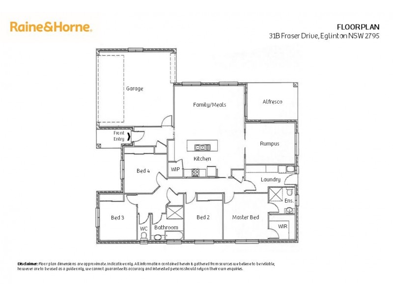 31b Fraser Drive, Eglinton NSW 2795 Floorplan