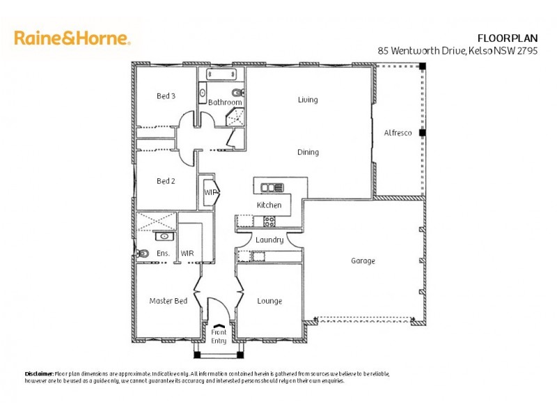 85 Wentworth Drive, Kelso NSW 2795 Floorplan