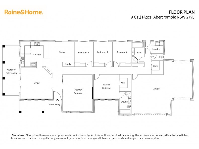 9 Gell Place, Abercrombie NSW 2795 Floorplan