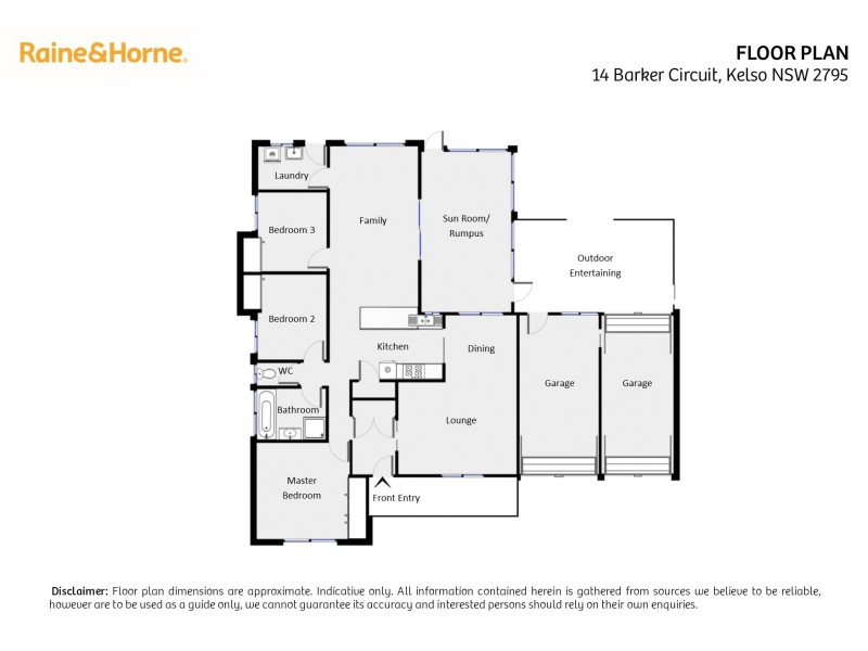 14 Barker Circuit, Kelso NSW 2795 Floorplan