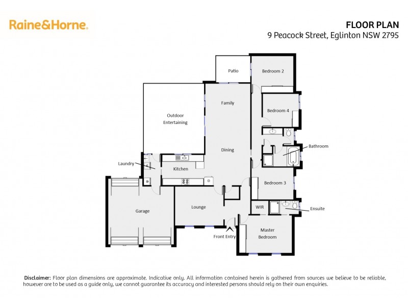 9 Peacock Street, Eglinton NSW 2795 Floorplan