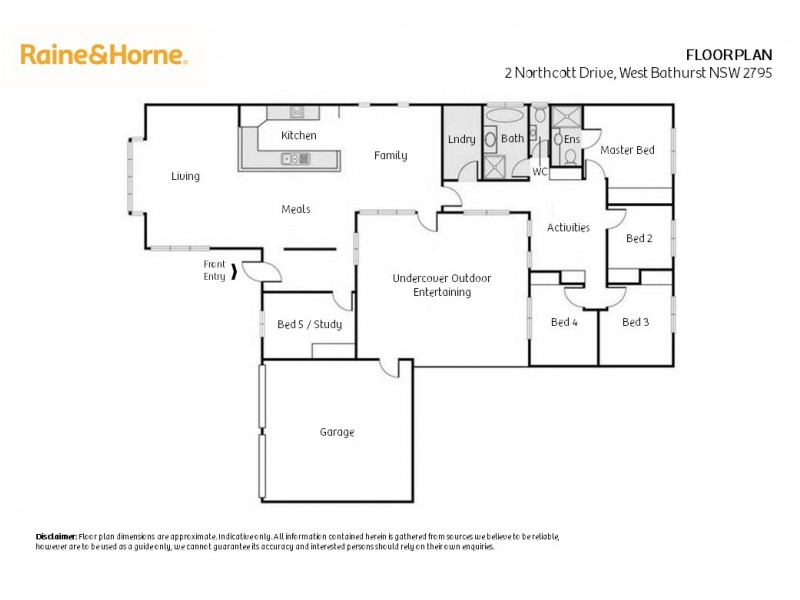 2 Northcott Drive, West Bathurst NSW 2795 Floorplan