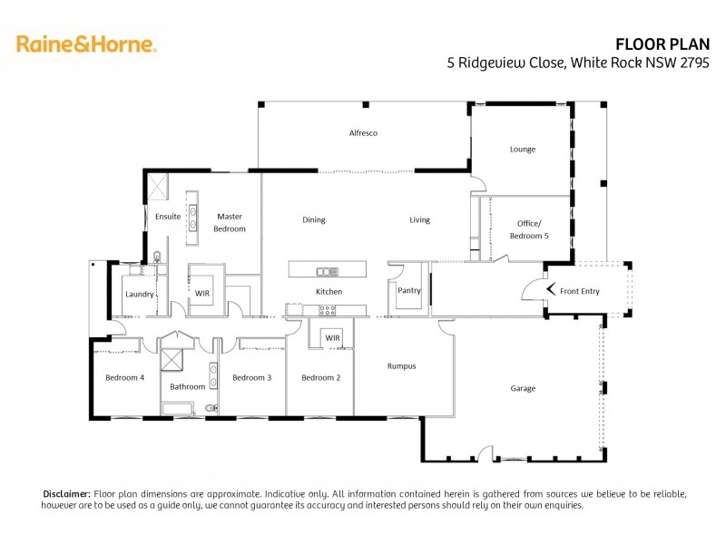 5 Ridgeview Close, White Rock NSW 2795 Floorplan