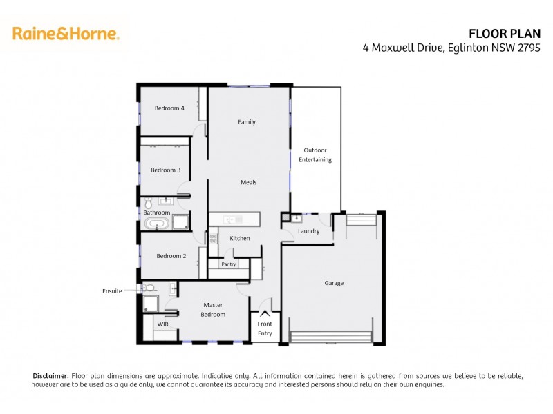 4 Maxwell Drive, Eglinton NSW 2795 Floorplan