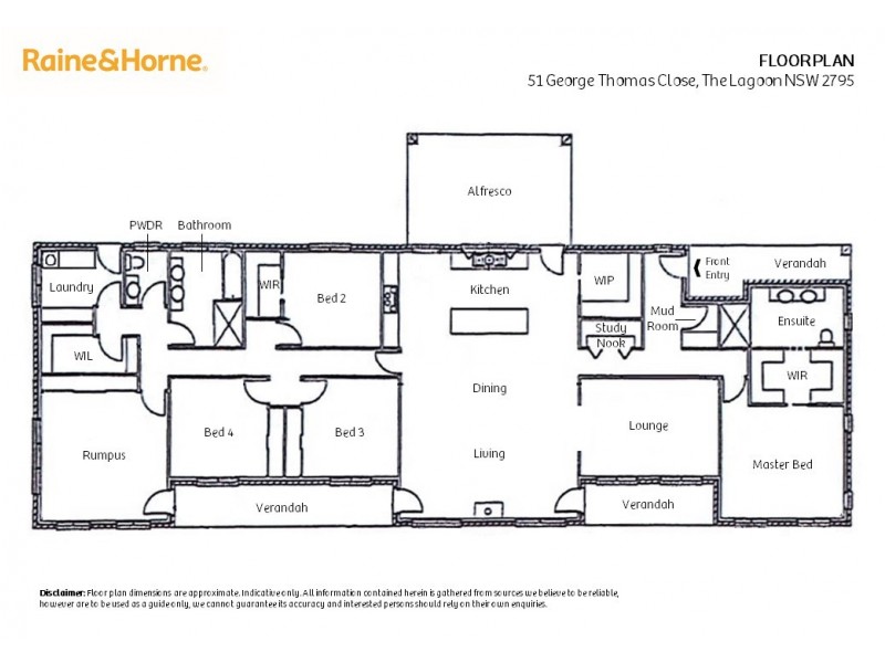 51 George Thomas Close, The Lagoon NSW 2795 Floorplan