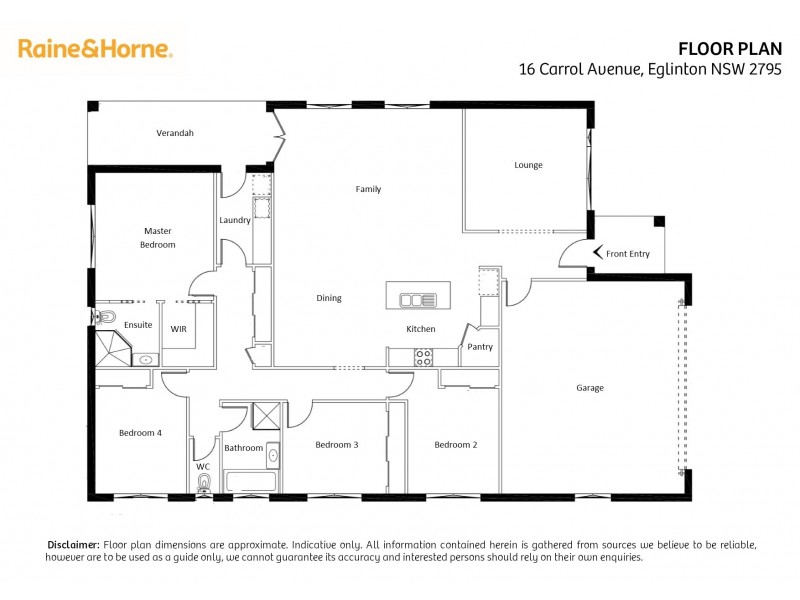 16 Carrol Avenue, Eglinton NSW 2795 Floorplan