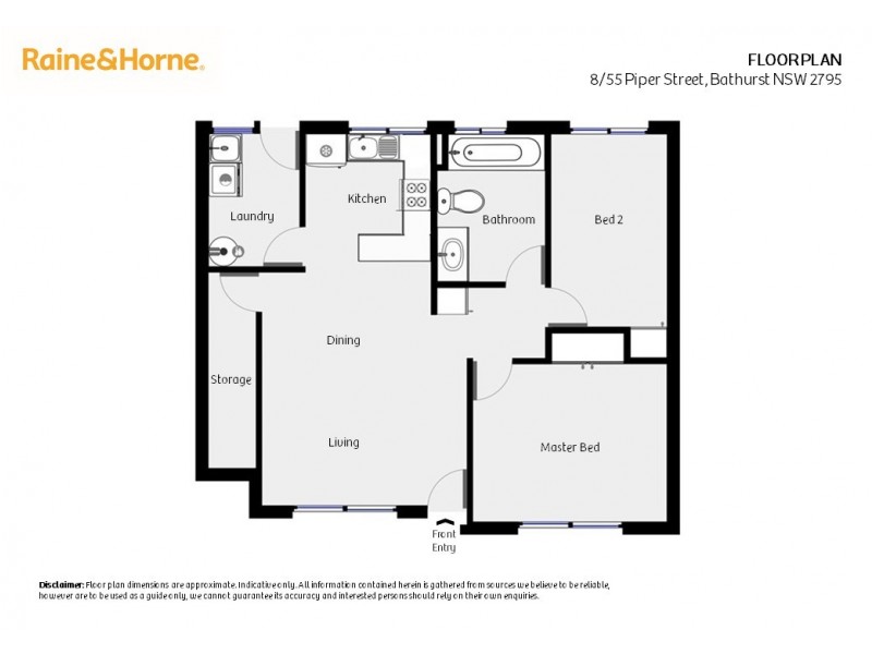 8/55 Piper Street, Bathurst NSW 2795 Floorplan
