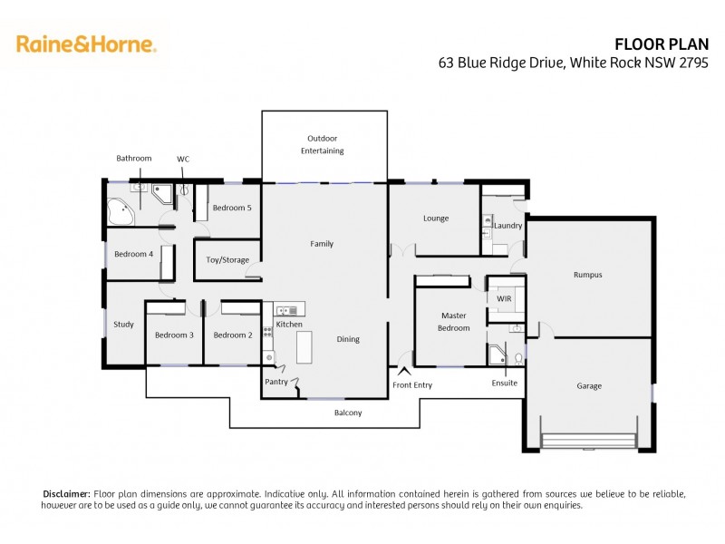 63 Blue Ridge Drive, White Rock NSW 2795 Floorplan