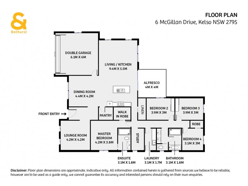 6 McGillan Drive, Kelso NSW 2795 Floorplan