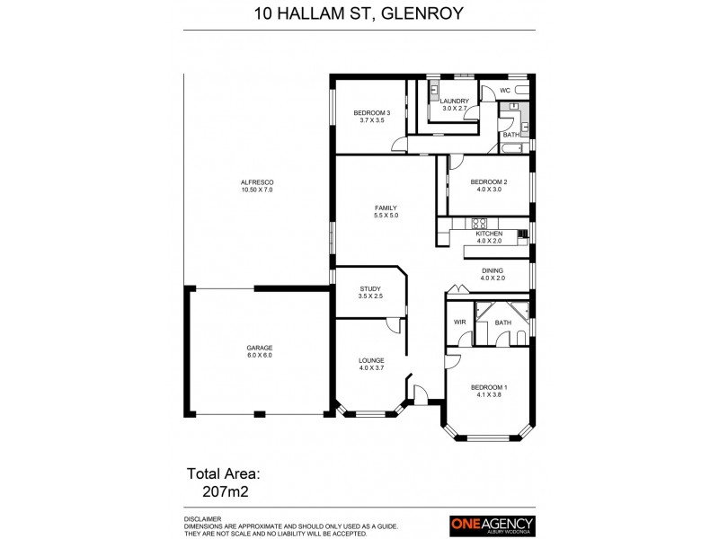 10 Hallam Street, Glenroy NSW 2640 Floorplan