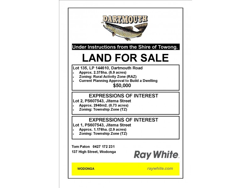 L 135/LP144610 Dartmouth Road, Dartmouth VIC 3701