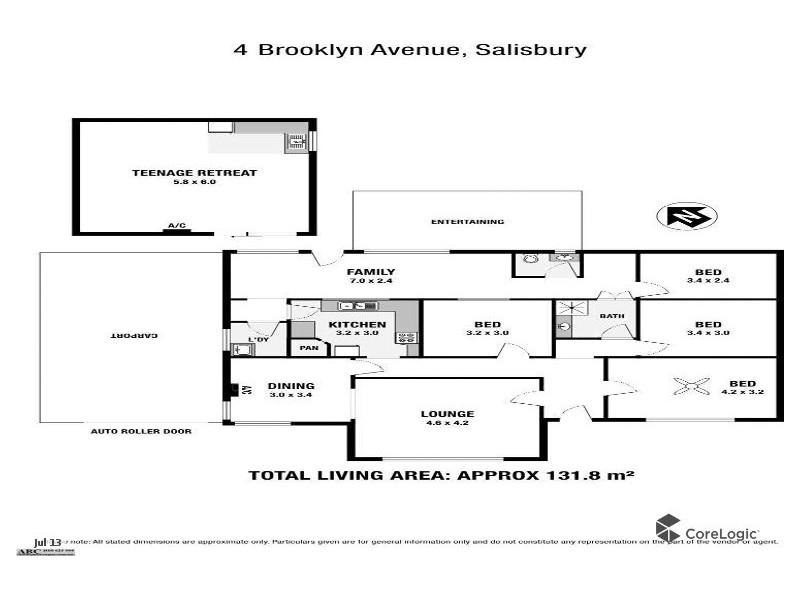 4 Brooklyn Avenue, Salisbury SA 5108 Floorplan